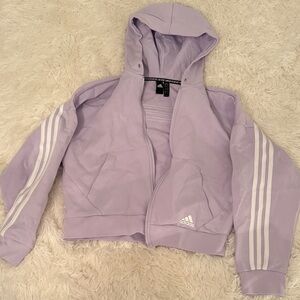 Adidas Light Purple Zip-Up Jacket